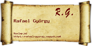 Rafael György névjegykártya