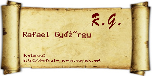 Rafael György névjegykártya