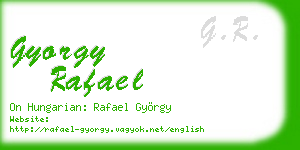 gyorgy rafael business card